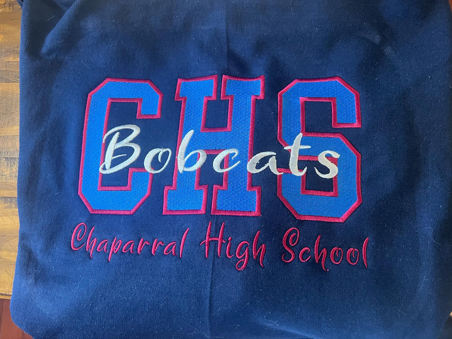 Embroidered dual lettered sweatshirt